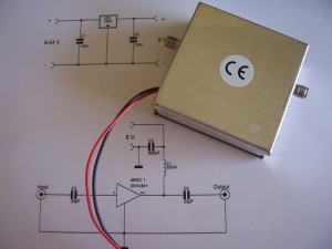 Assembled preamp in its enclosure