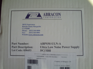 My boxed up review sample of Abracon's ABPSM-ULN-A