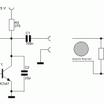 Standard Pierce crystal oscillator (left) and Dielectric Resonator Oscillator (right)