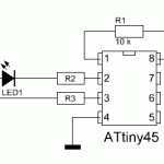 ATtiny45 based police strobe light circuit