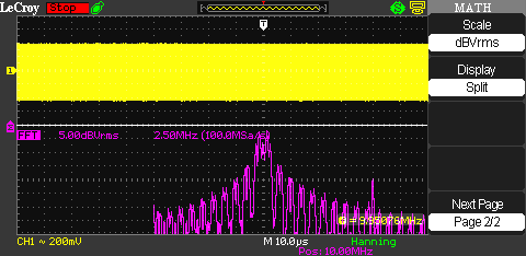 DSSS spectrum (Carrier: 10 MHz, PRBS Clock: 1 MHz)