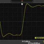 The actual rise time of the measured signal is around 1 ns. One can derive the scope's bandwidth mathematically from the measured rise time.