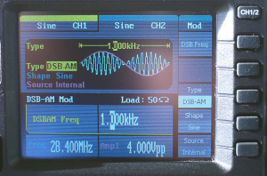 Double-sideband (DSB) is one of the built-in modulation schemes of the WaveStation 2052