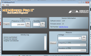 The software for the MEMSpeed Pro II is very easy to use