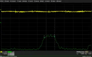 10.7 MHz ceramic IF filter measured using a noise source