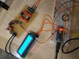 Crude test setup with 1F supercapacitor