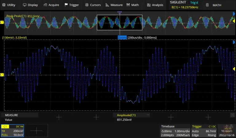 Time domain view of generated MPX signal