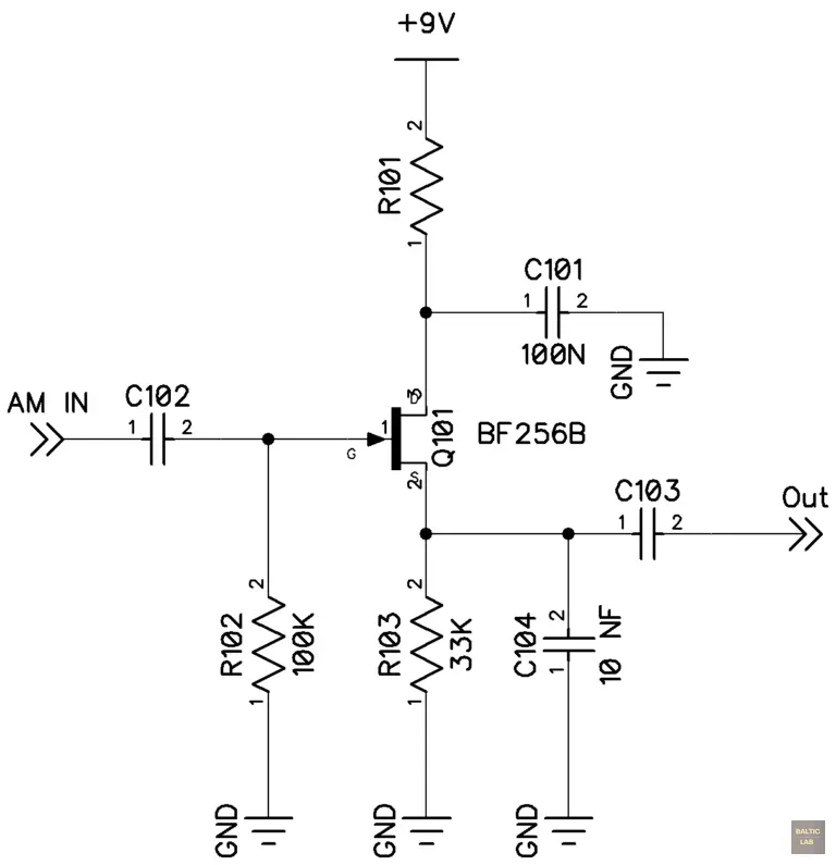 JFET-based infinite impedance detector for AM-demodulation | Baltic Lab