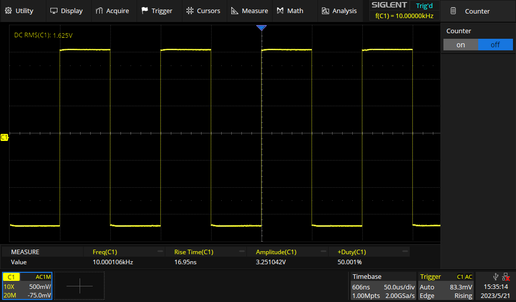 10 kHz, 50 % duty-cycle output from a uBlox NEO-6M GPS module