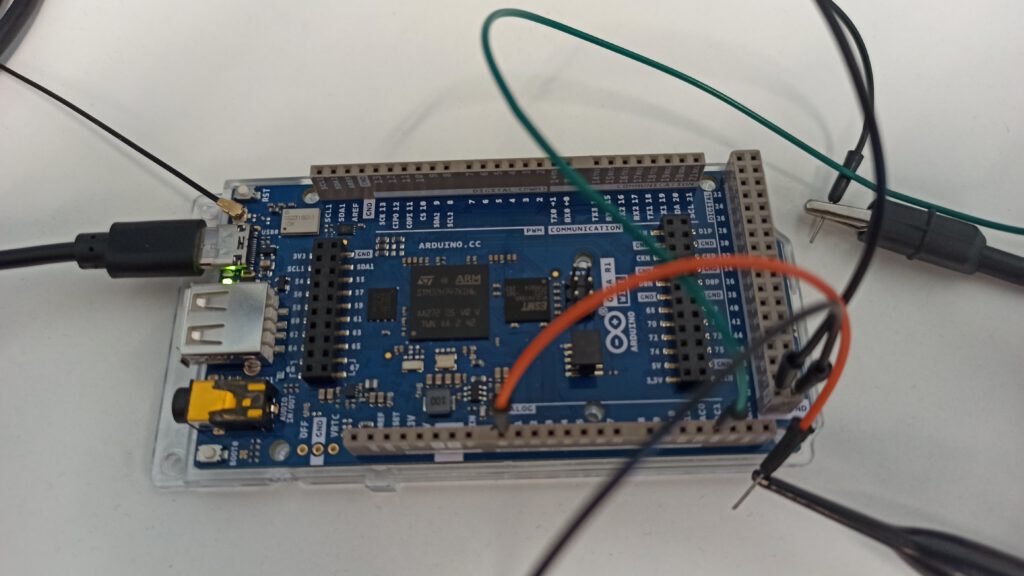 Arduino GIGA R1 WiFi being evaluated as an audio DSP platform
