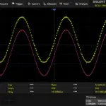 800 Hz sine-wave (bottom trace) fed into the Arduino Giga R1 WiFi (bottom), Output on pin DAC0 from the arduino (top trace)