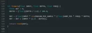 Tremolo effect implemented in an Arduino sketch