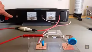 Spark-gap transmitter used for testing the high voltage power supply