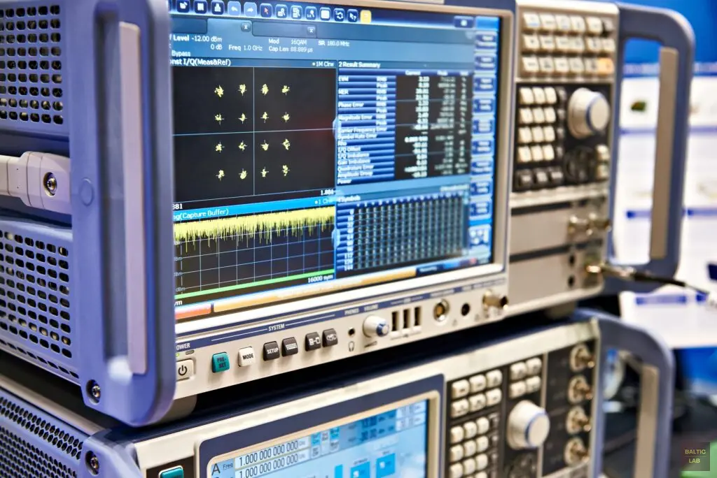 Transmission analysis of a 16-QAM digital channel with constellation diagram