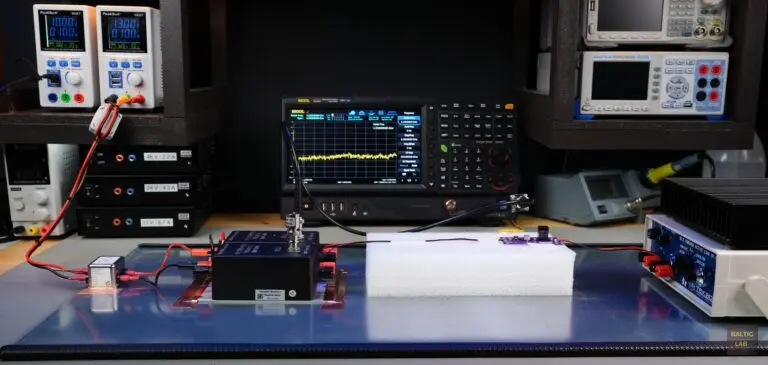 Complete CISPR 25 (voltage method) benchtop test setup